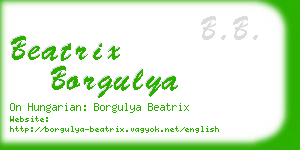 beatrix borgulya business card